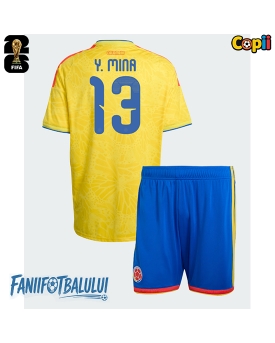 Columbia Yerry Mina #13 Echipament de Fotbal Replică Mondial 2026 Copii Acasa (+ Șorturi)